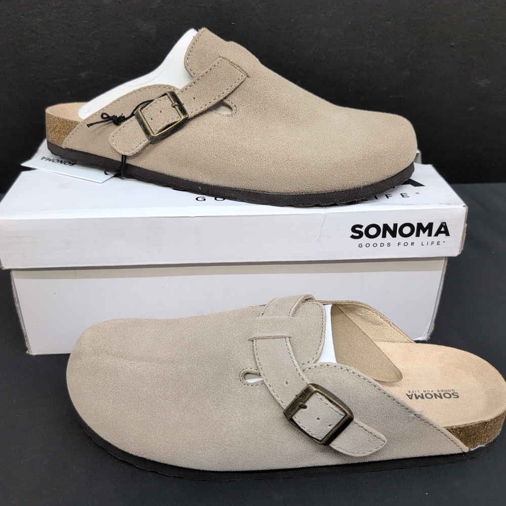 Sonoma Good For Life Neesha Slip On Women's Dress Clogs Size 7 Taupe